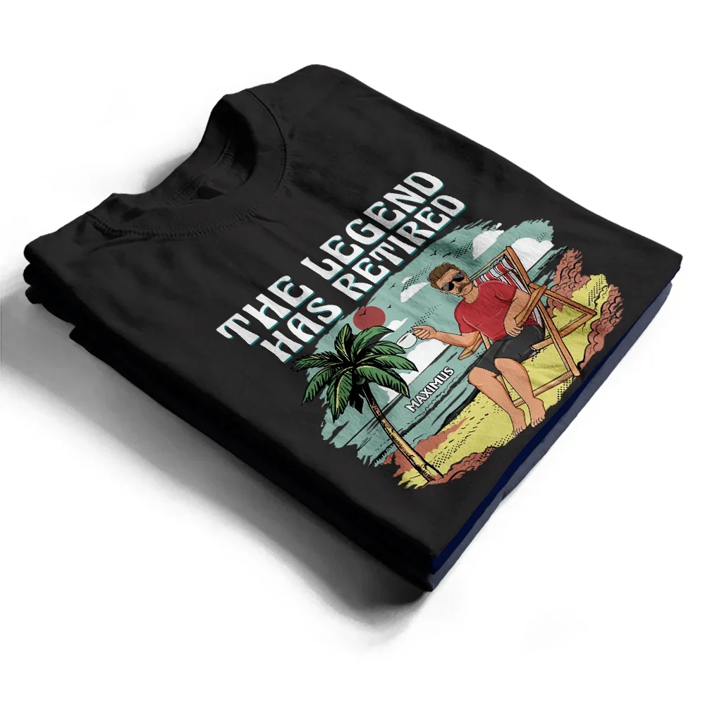 The Legend Has Retired Not My Problem Anymore Vintage - Personalized T Shirt - Image 2