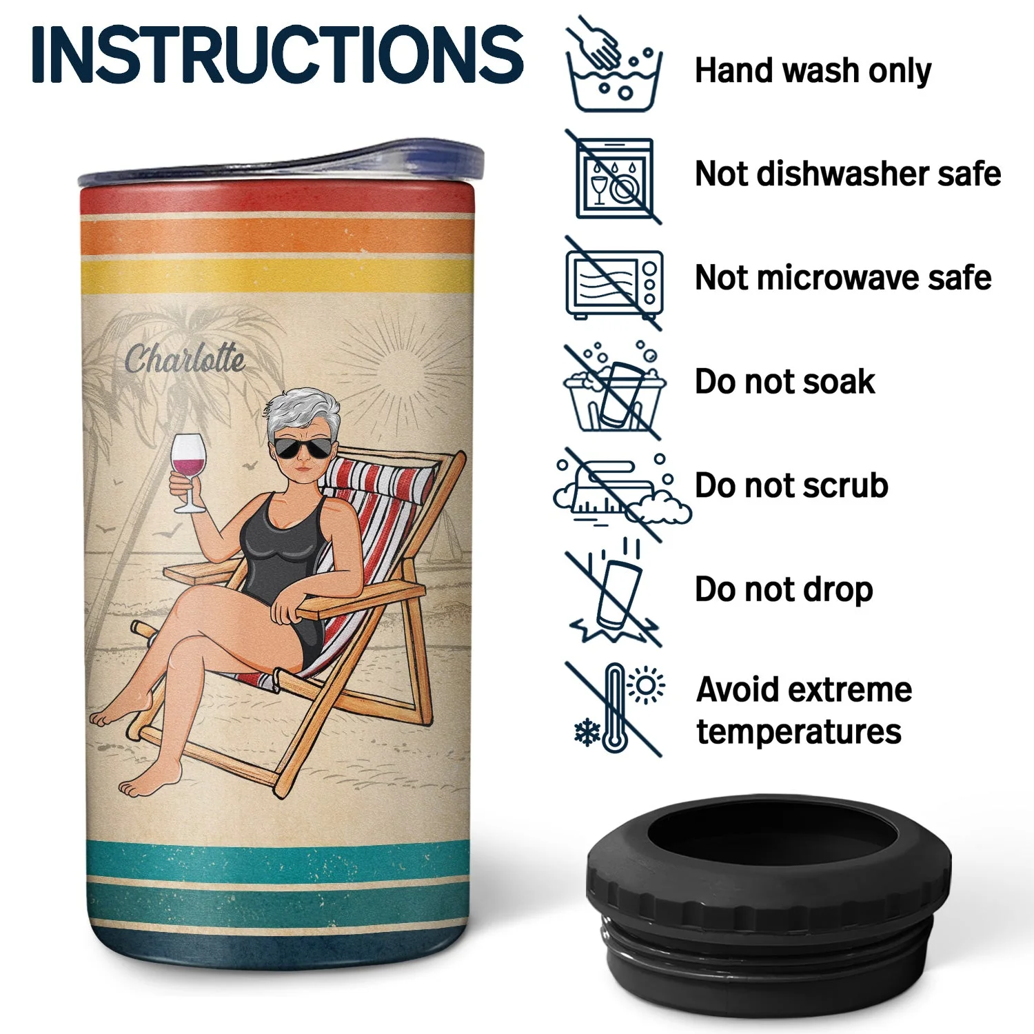 The Legend Has Retired Not My Problem Anymore Vintage - Retirement Gift - Personalized Custom 4 In 1 Can Cooler Tumbler - Image 5