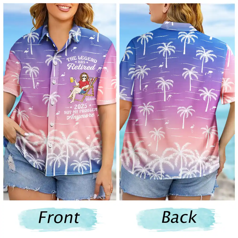 The Legend Has Retired - Personalized Hawaiian Shirt - Image 5