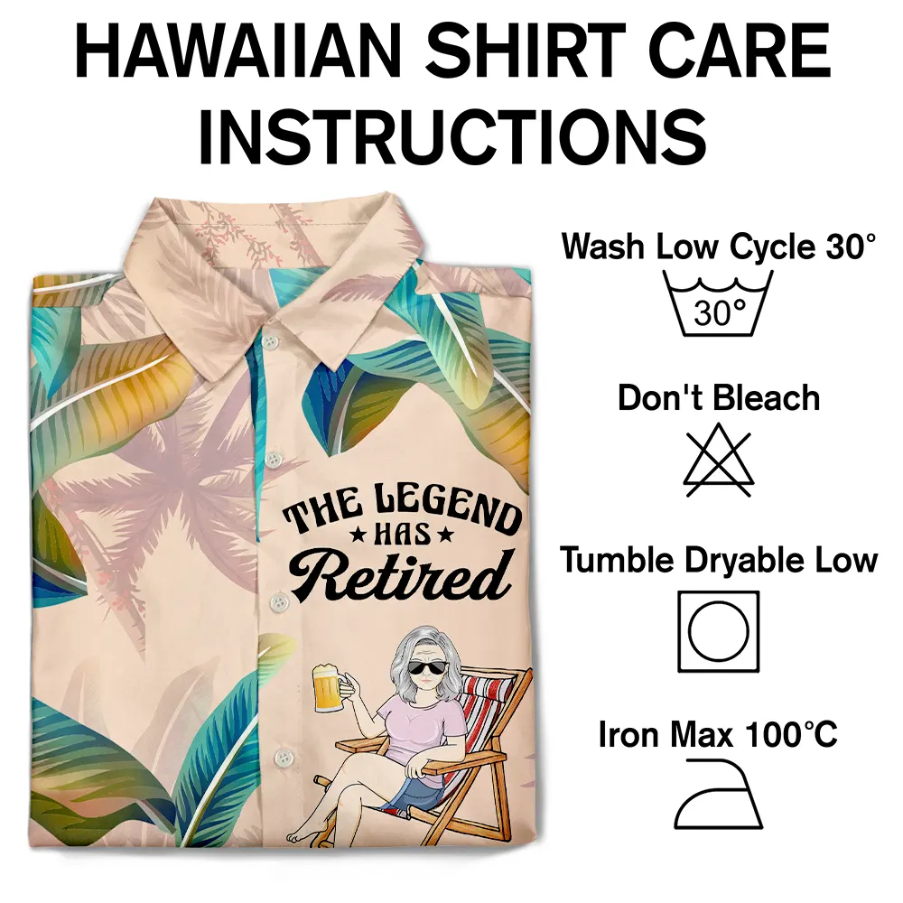 The Legend Has Retired - Personalized Hawaiian Shirt - Image 6