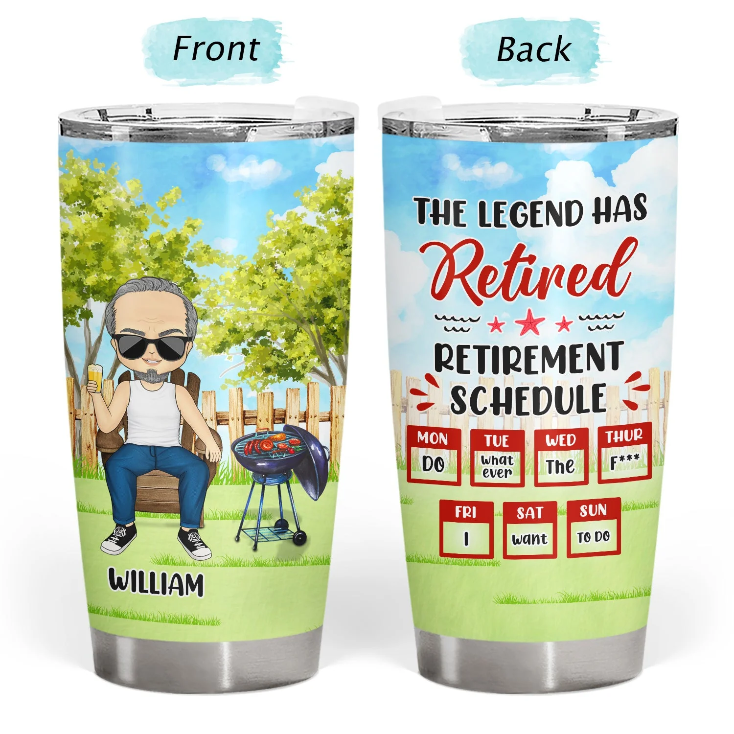 The Legend Has Retired - Retirement Gift - Personalized Custom Tumbler - Image 3