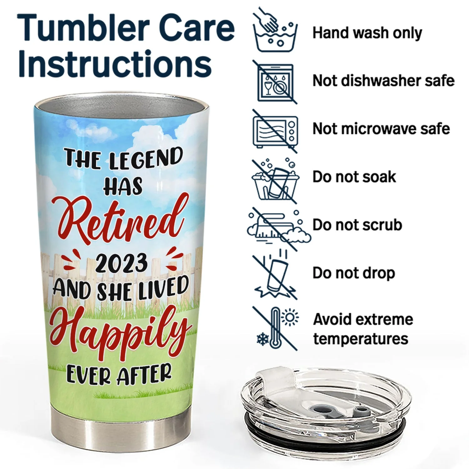 The Legend Has Retired - Retirement Gift - Personalized Custom Tumbler - Image 5