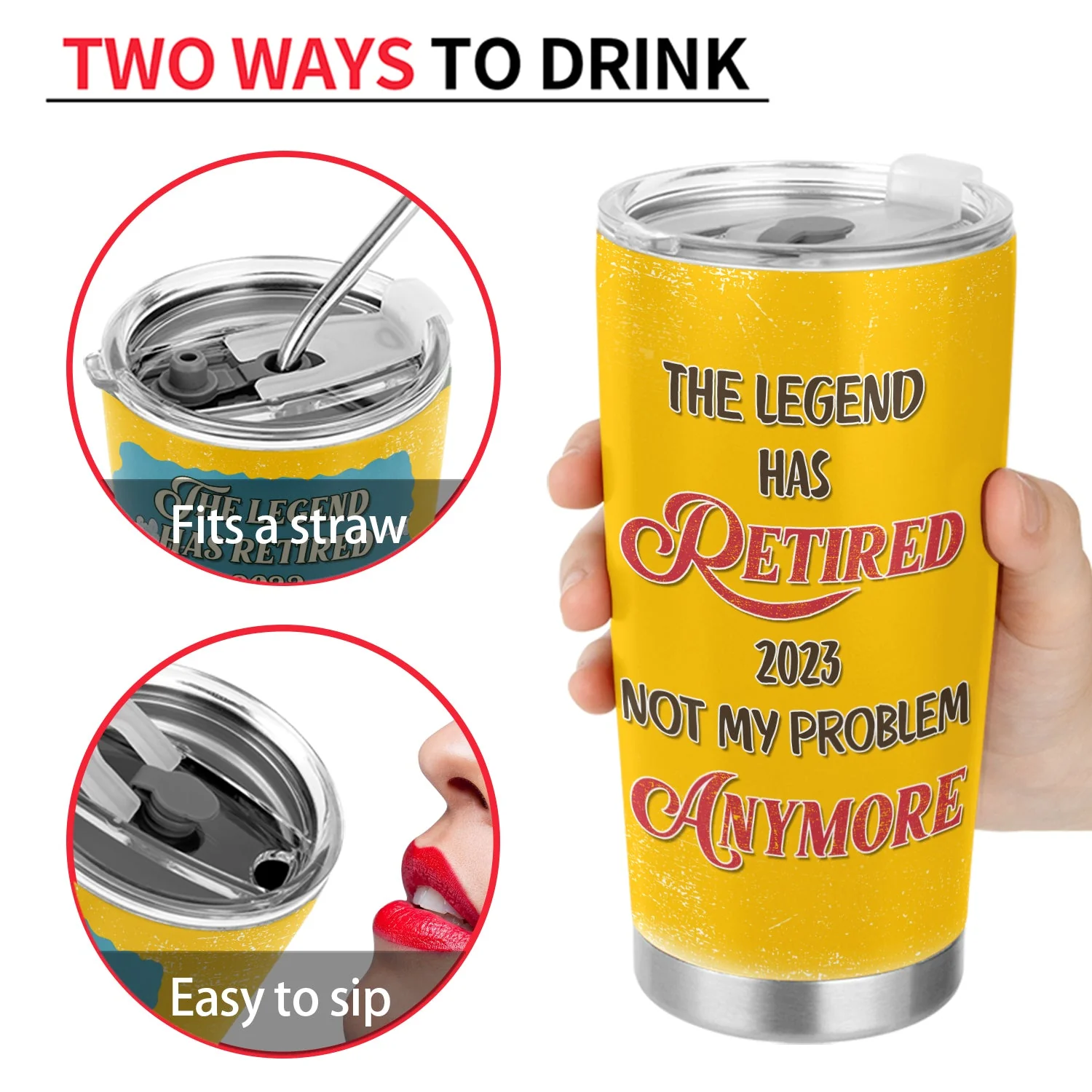 The Legend Has Retired Retirement Schedule - Gift For Grandpa, Grandma - Personalized Custom Tumbler - Image 4