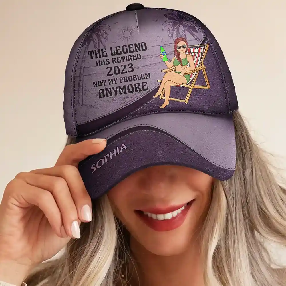 The Legend Has Retired Vintage - Personalized Classic Cap - Image 5