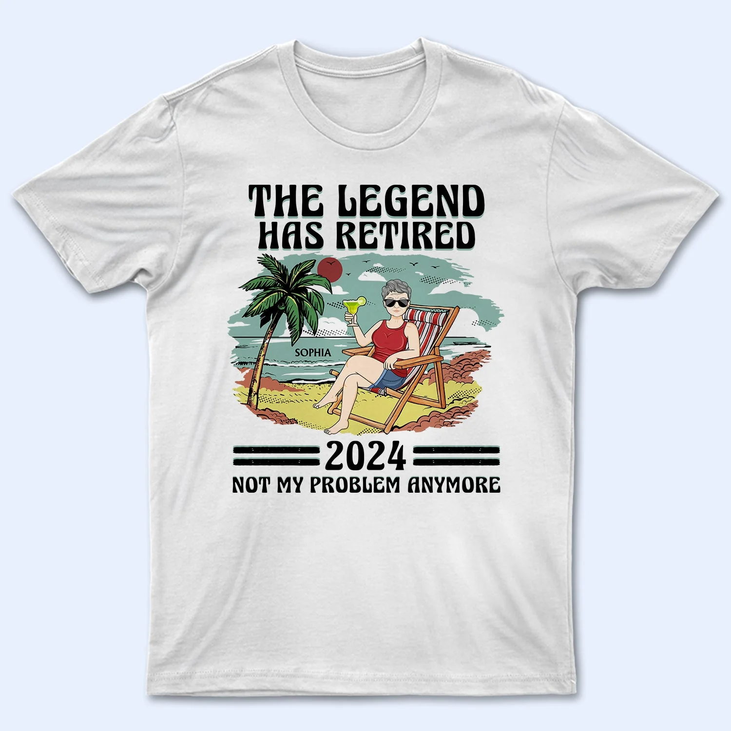 The Legend Has Retired Vintage - Retirement Gift For Beach Lovers, Dad, Mom, Grandpa, Grandma - Personalized T Shirt - Image 2