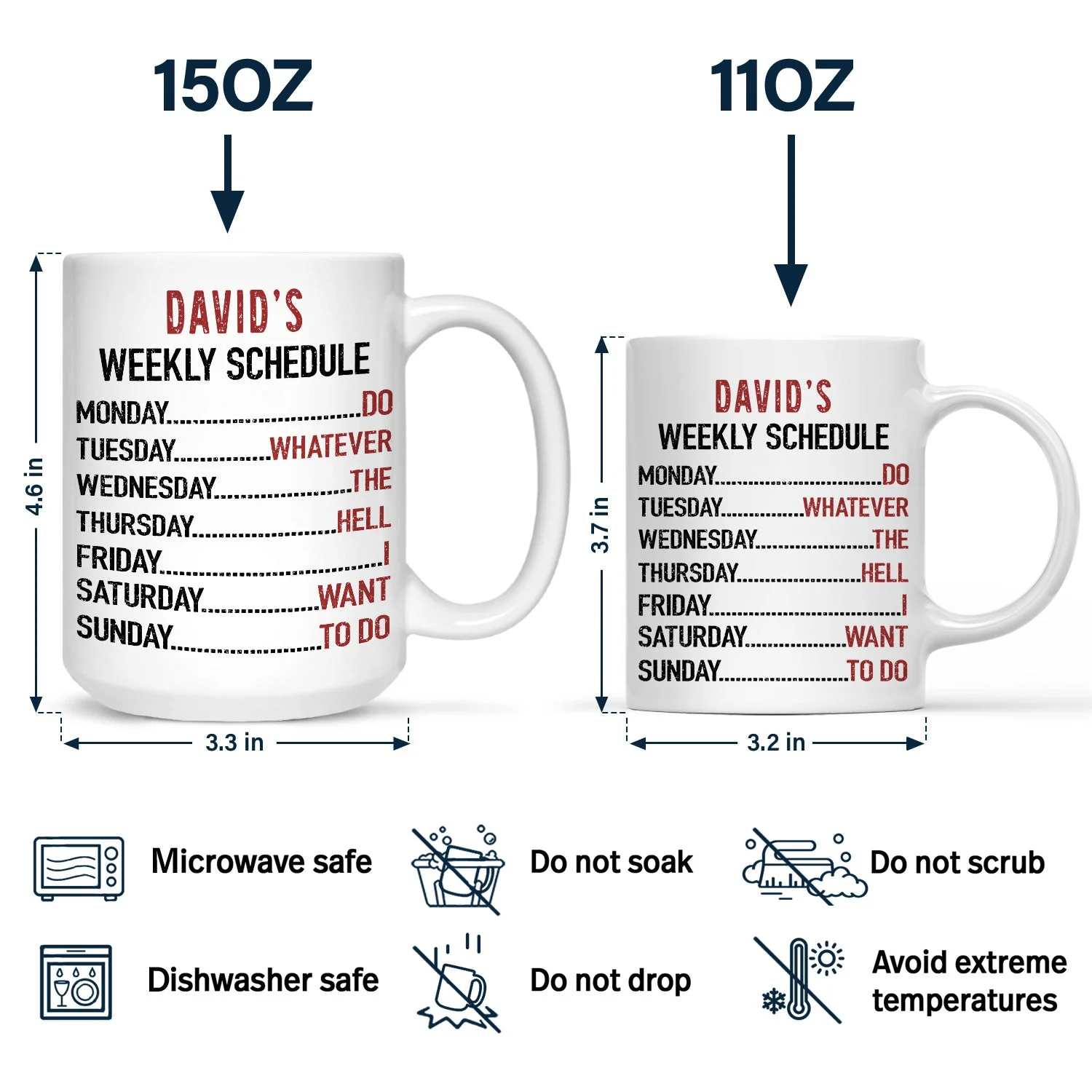 The Legend Has Retired Weekly Schedule - Personalized Mug - Image 4