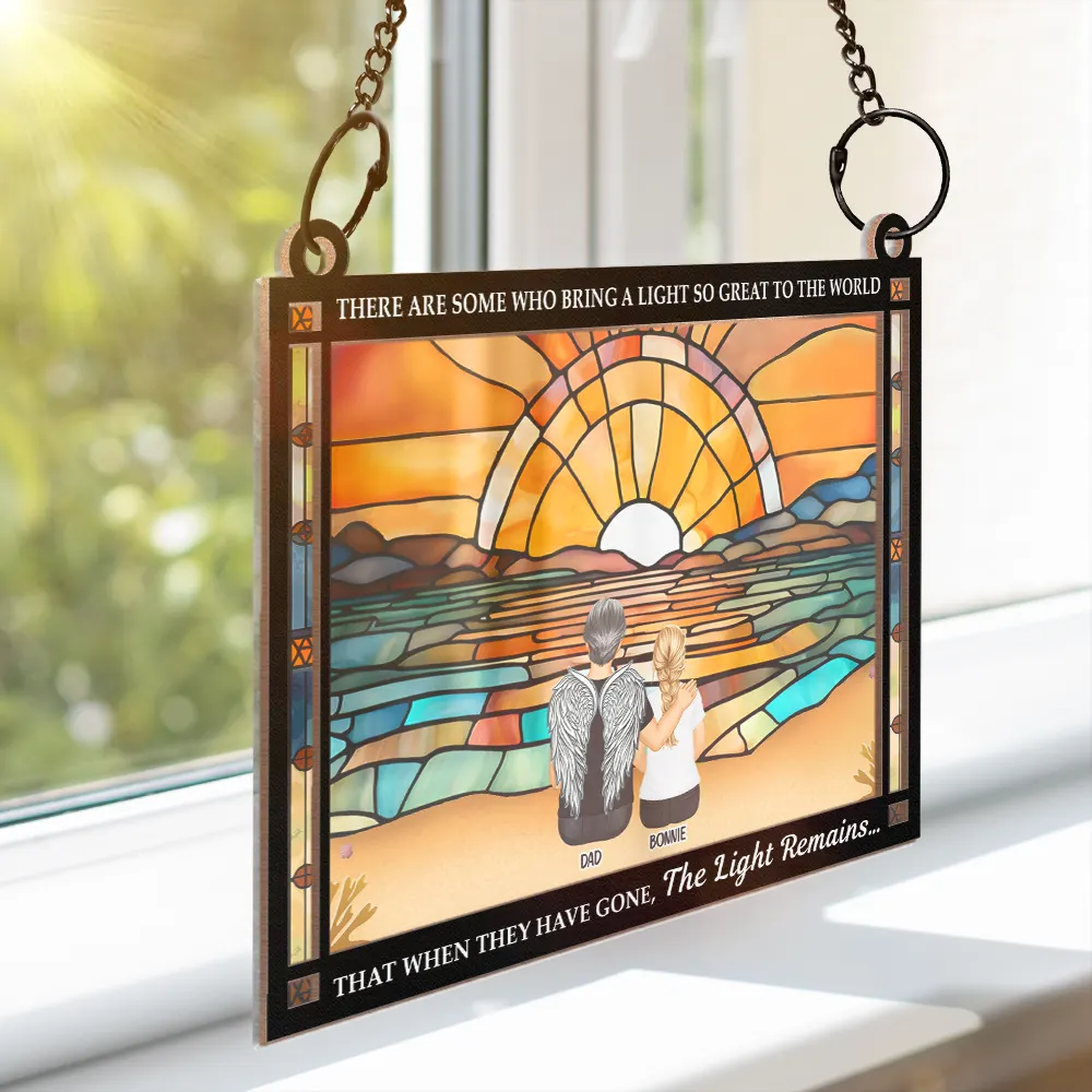 The Light Remains - Personalized Window Hanging Suncatcher Ornament - Image 3