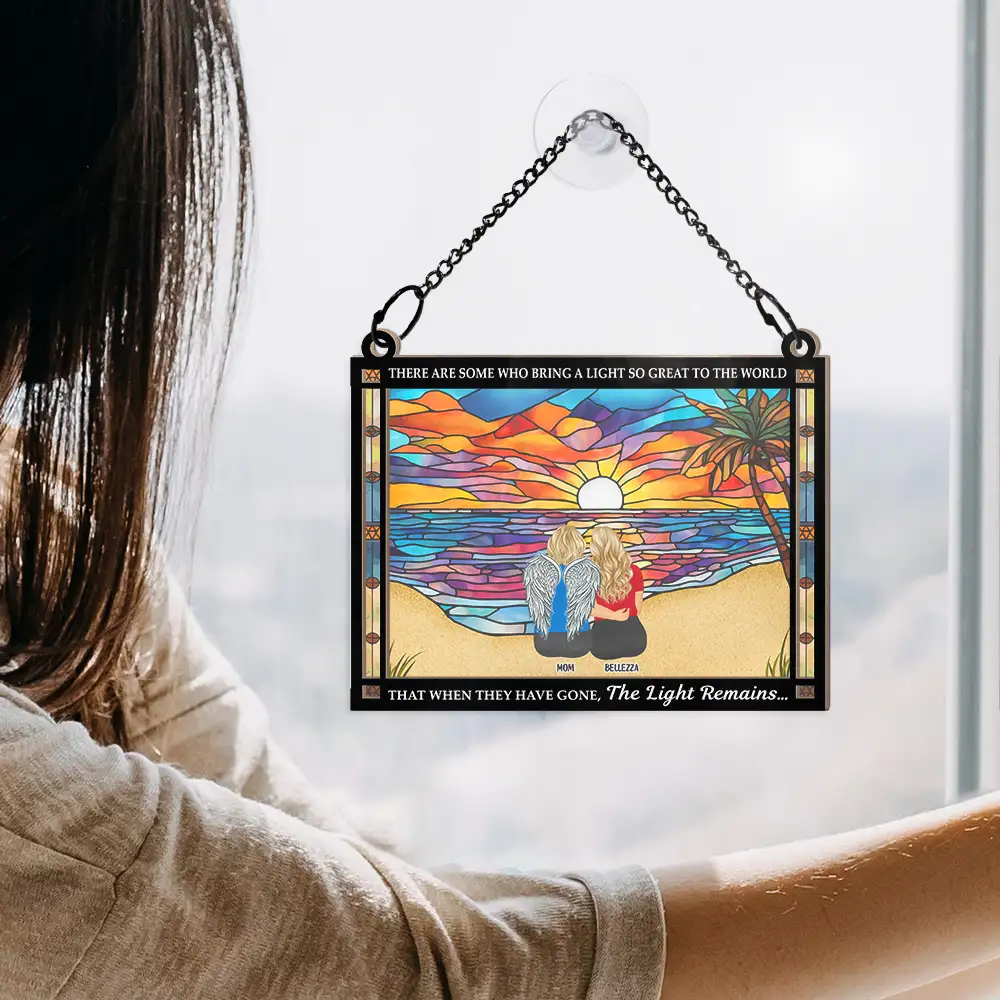 The Light Remains - Personalized Window Hanging Suncatcher Ornament - Image 4