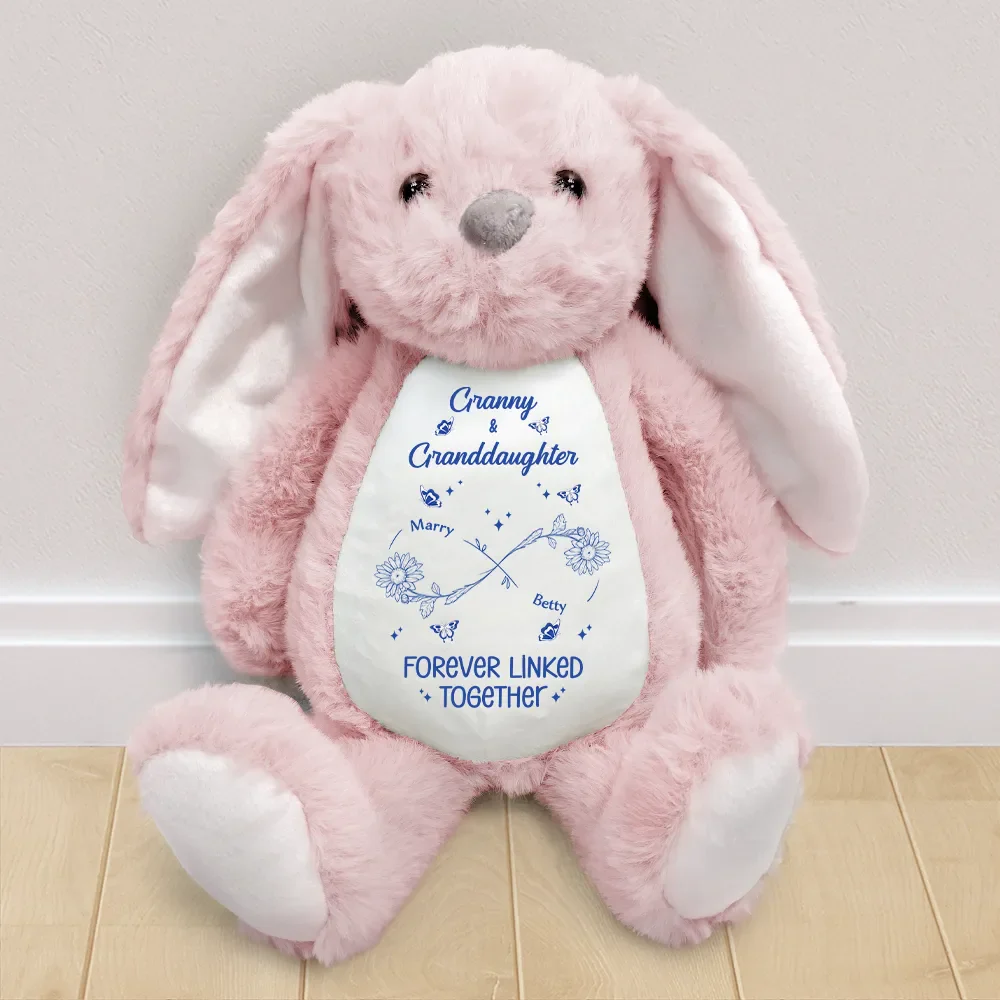 The Love Between A Grandma And Granddaughter Is Forever - Personalized Soft Toy Bunny - Image 2