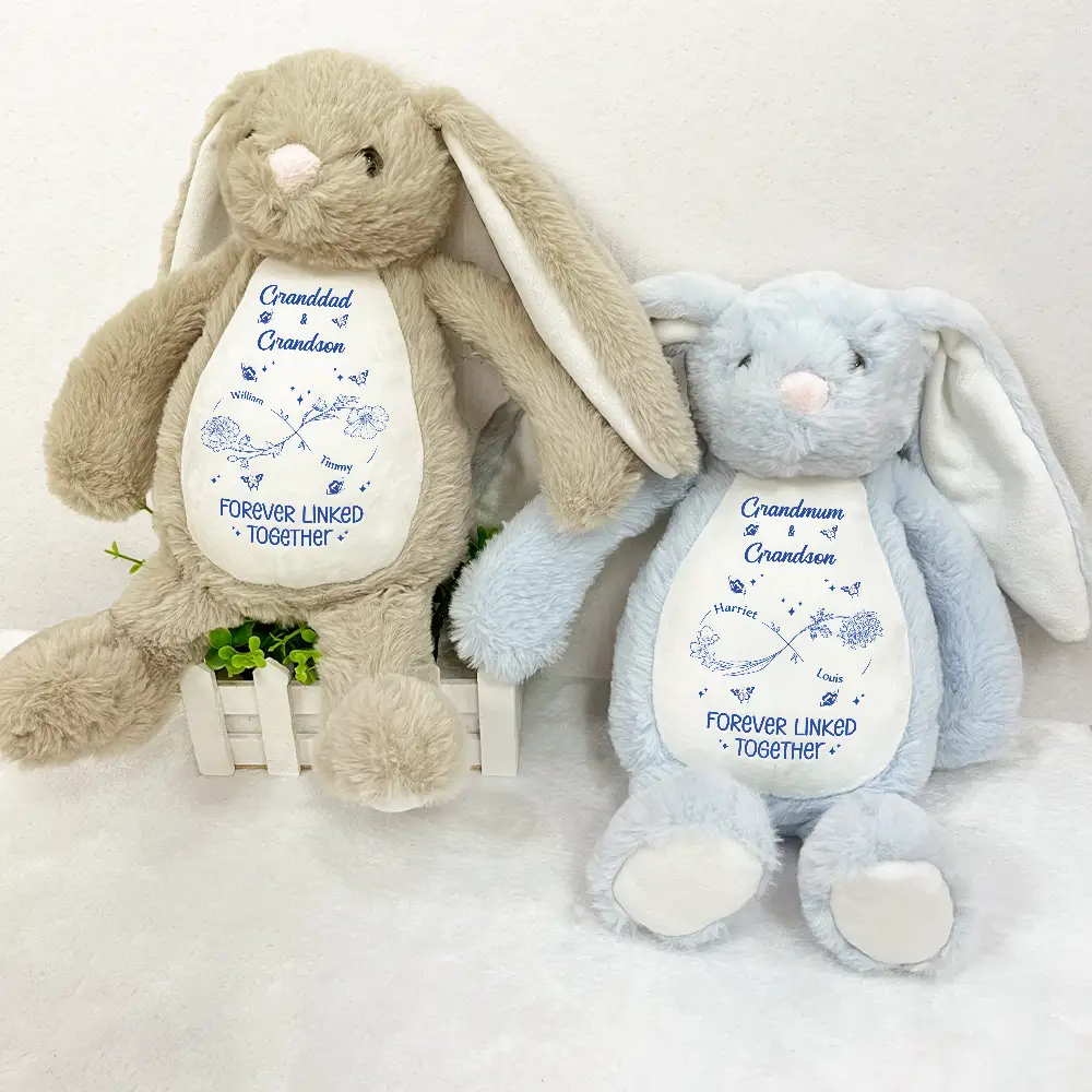 The Love Between A Grandma And Granddaughter Is Forever - Personalized Soft Toy Bunny - Image 3