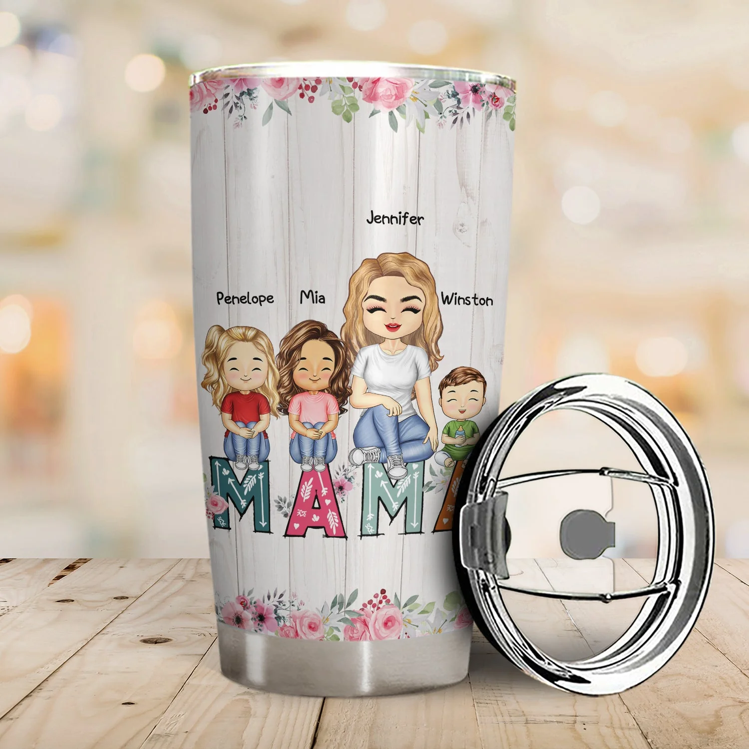 The Love Between A Mother & Daughters Sons Is Forever - Birthday, Loving Gift For Mom, Mother, Grandma, Grandmother - Personalized Custom Tumbler - Image 2