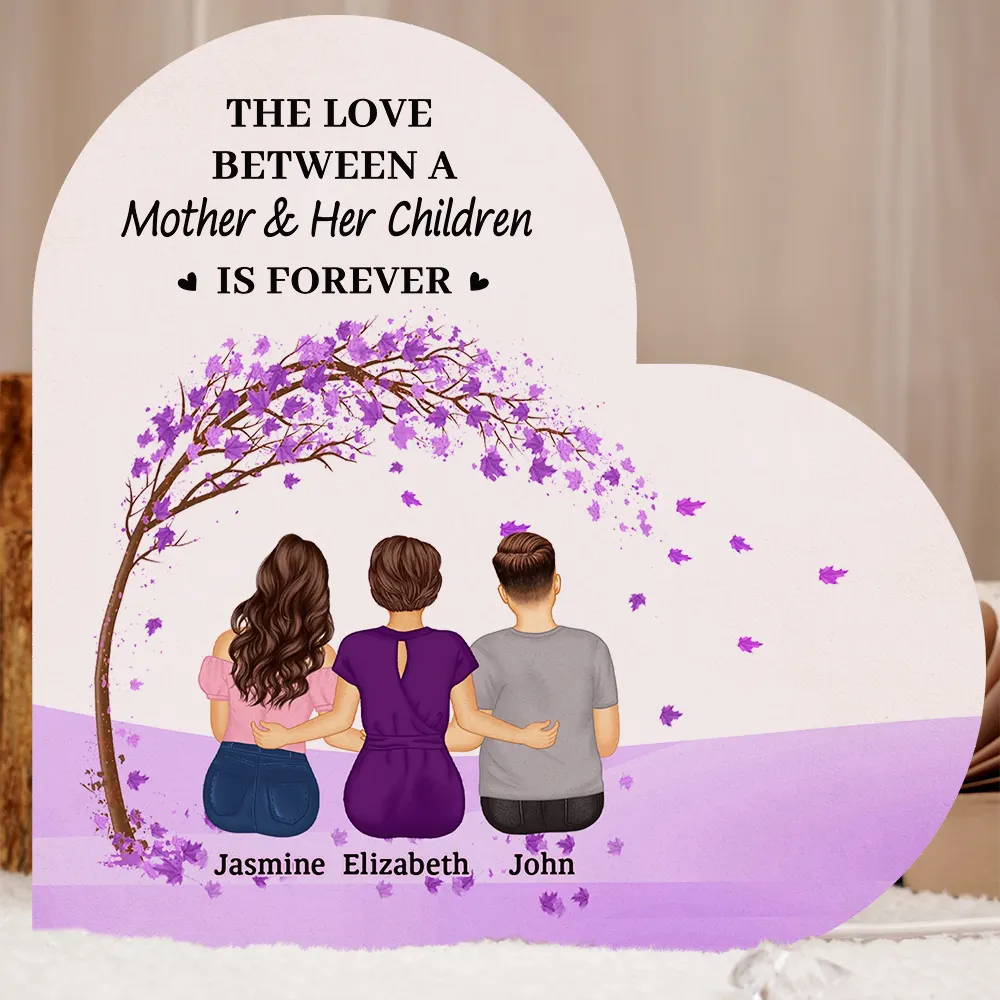 The Love Between A Mother & Her Daughters Sons - Personalized Custom Shaped Light Box - Image 5