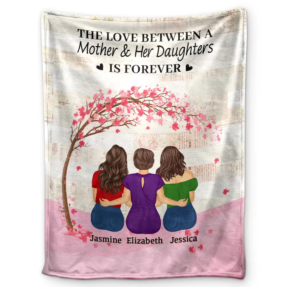 The Love Between A Mother & Her Daughters Sons - Personalized Fleece Blanket, Sherpa Blanket