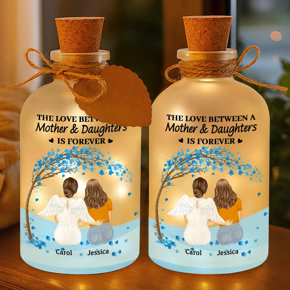 The Love Between A Mother & Her Daughters Sons - Personalized Short Bottle Light - Image 3