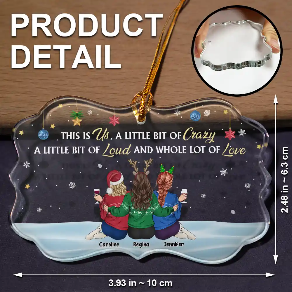 The Love Between Brothers & Sisters Is Forever - Personalized Medallion Glass Ornament - Image 5