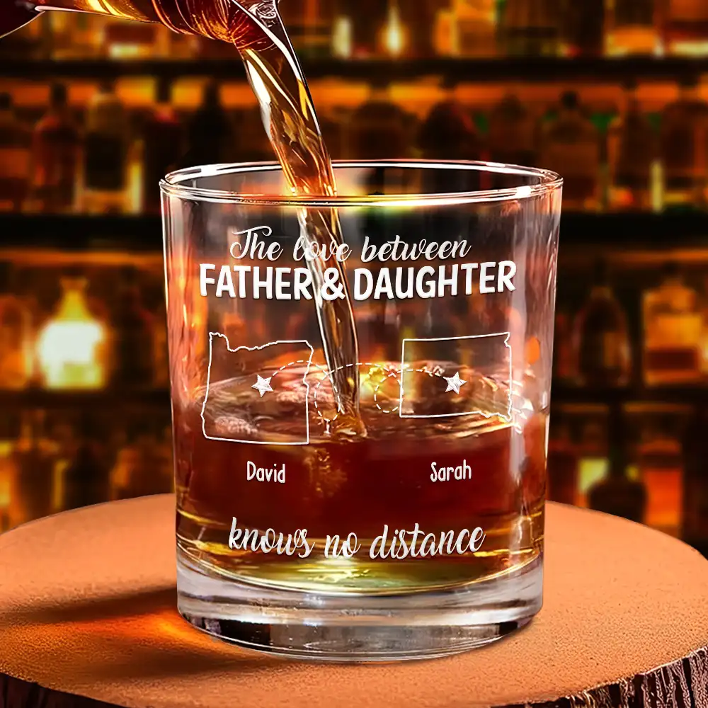 The Love Between Father And Daughter - Personalized Whiskey Glass - Image 4