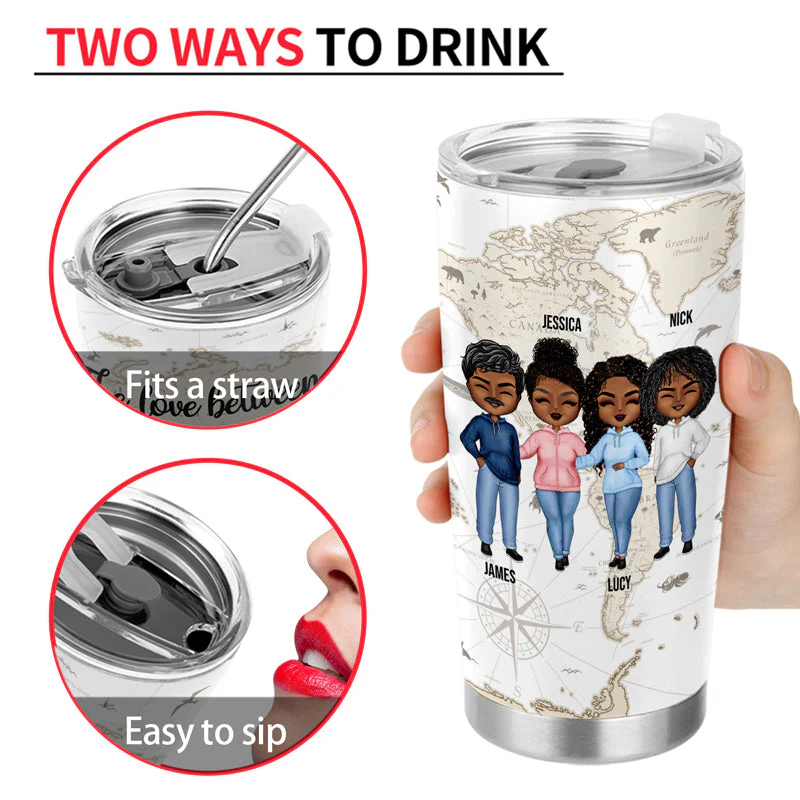 The Love Between Is Forever - Gift For Family - Personalized Custom Tumbler - Image 4