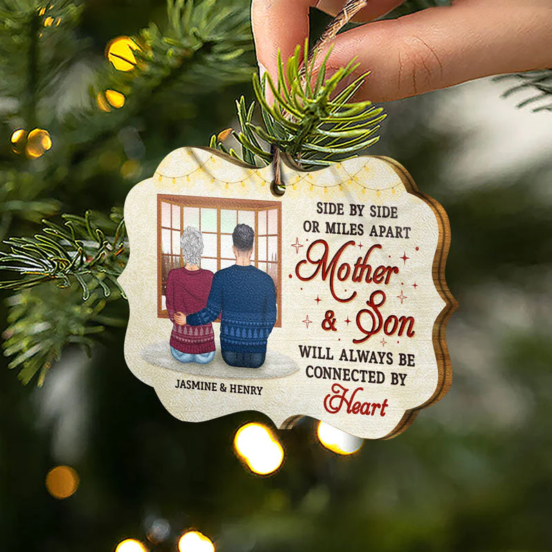 The Love Between Mother & Daughter Is Forever - Christmas Gift For Mother - Personalized Custom Wooden Ornament - Image 2