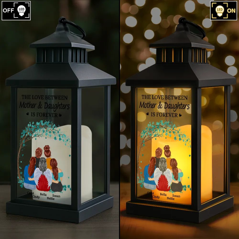 The Love Between Mother & Daughters Is Forever - Personalized LED Candle Lantern - Image 4