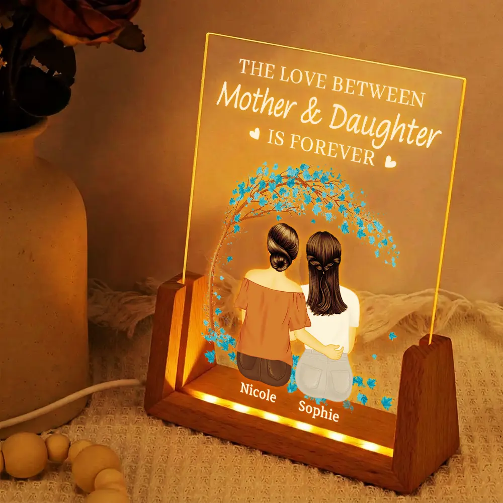 The Love Between Mother & Daughters Is Forever - Personalized Night Light - Image 2