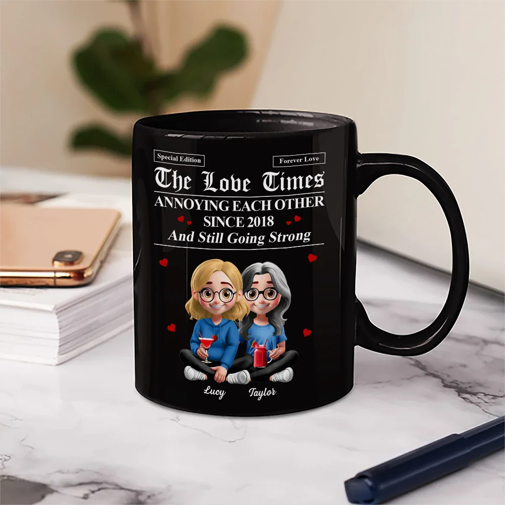 The Love Times Newspaper Theme - Personalized Mug - Image 5
