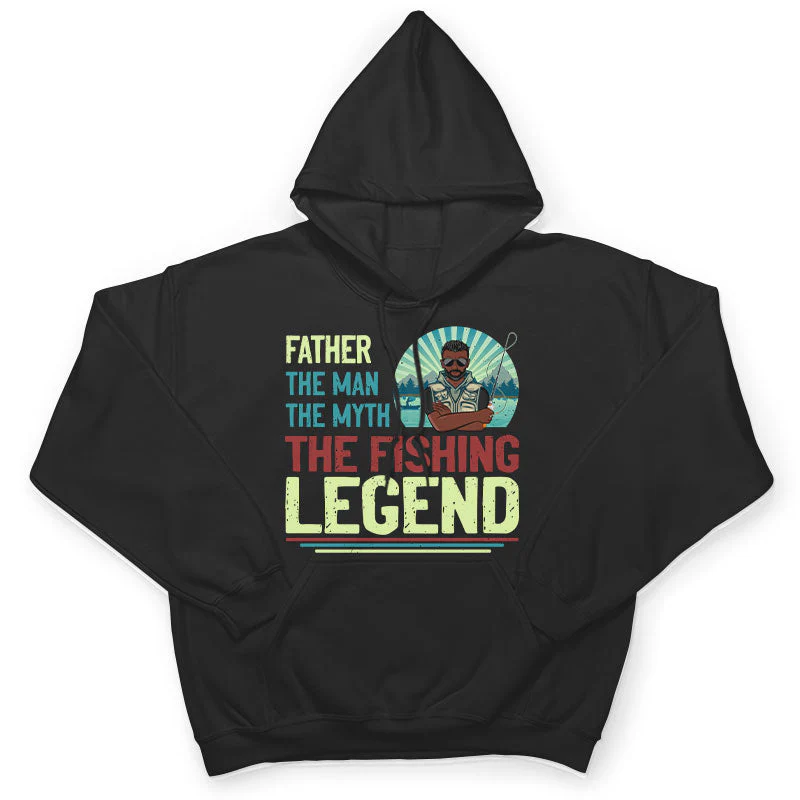 The Man The Myth The Fishing Legend - Gift For Father And Grandfather - Personalized Custom T Shirt - Image 4