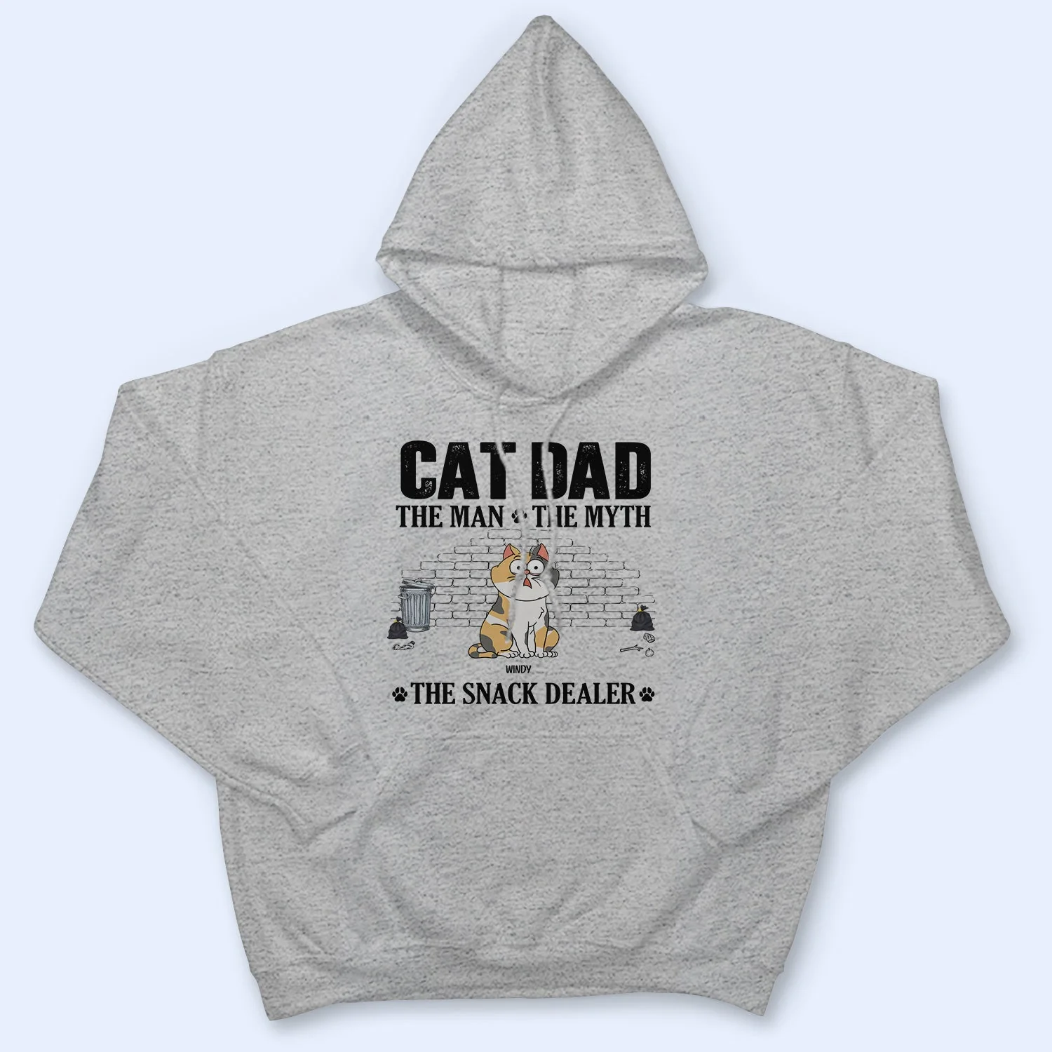 The Man The Myth The Snack Dealer - Gift For Cat Dad - Personalized T Shirt - Image 4