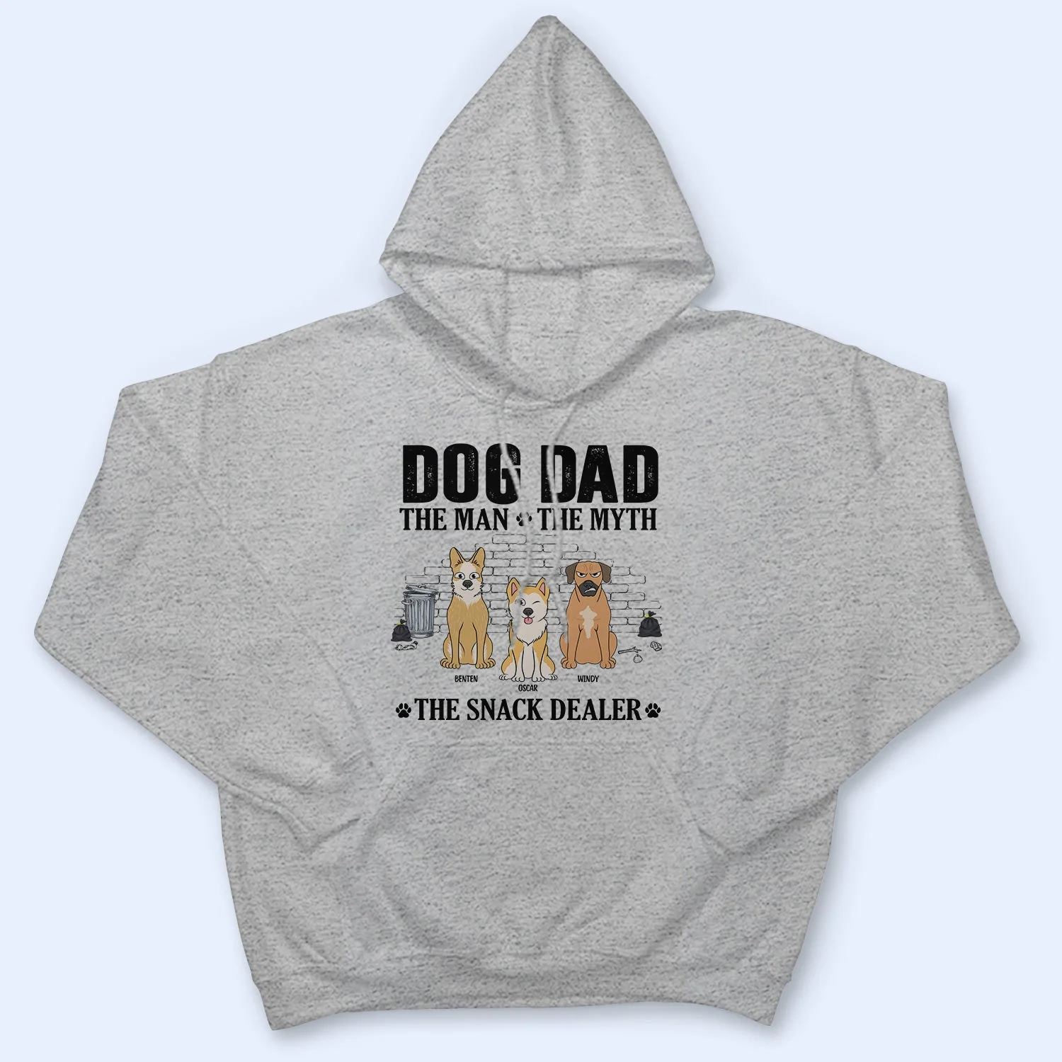 The Man The Myth The Snack Dealer - Gift For Dog Dad - Personalized T Shirt - Image 4