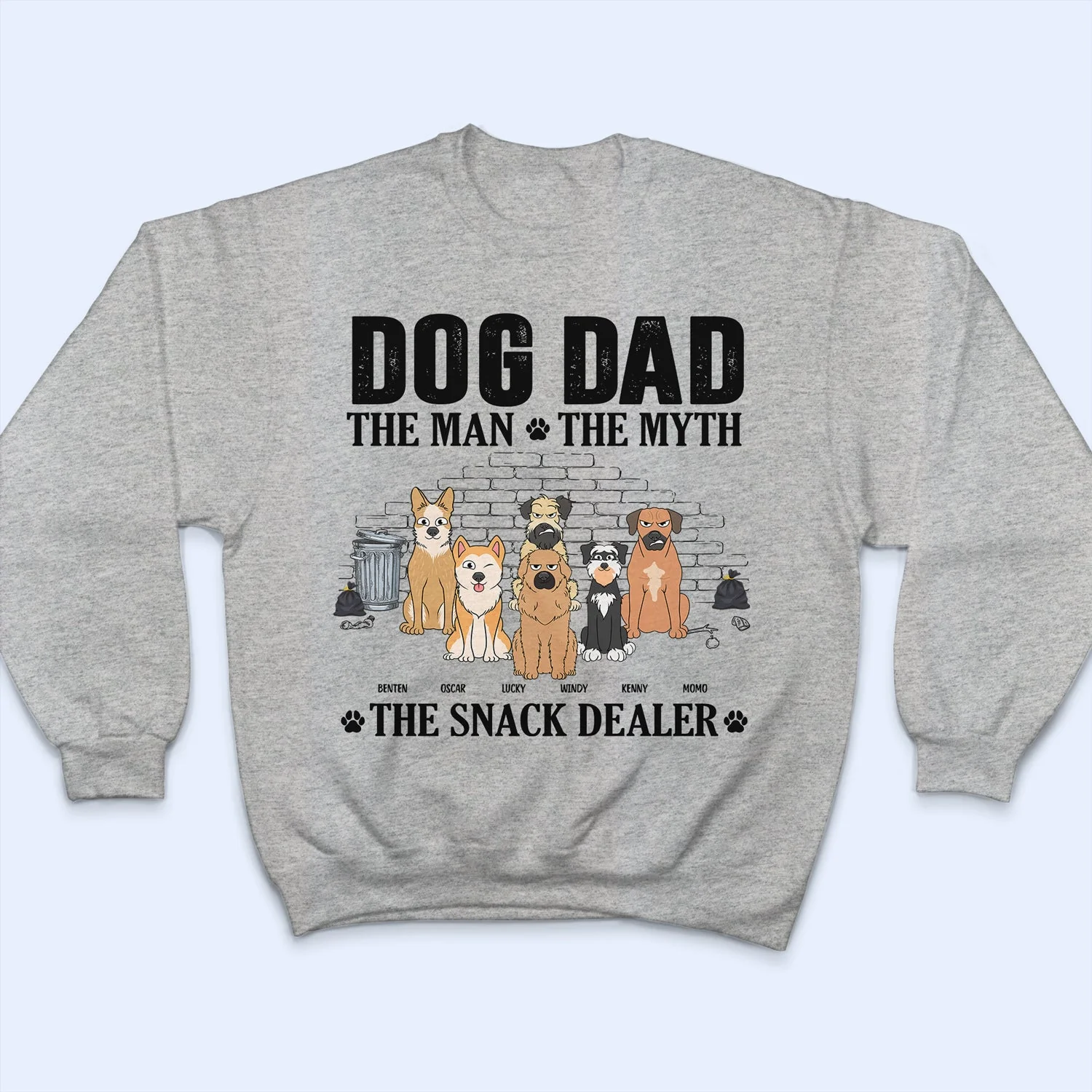 The Man The Myth The Snack Dealer - Gift For Dog Dad - Personalized T Shirt - Image 5