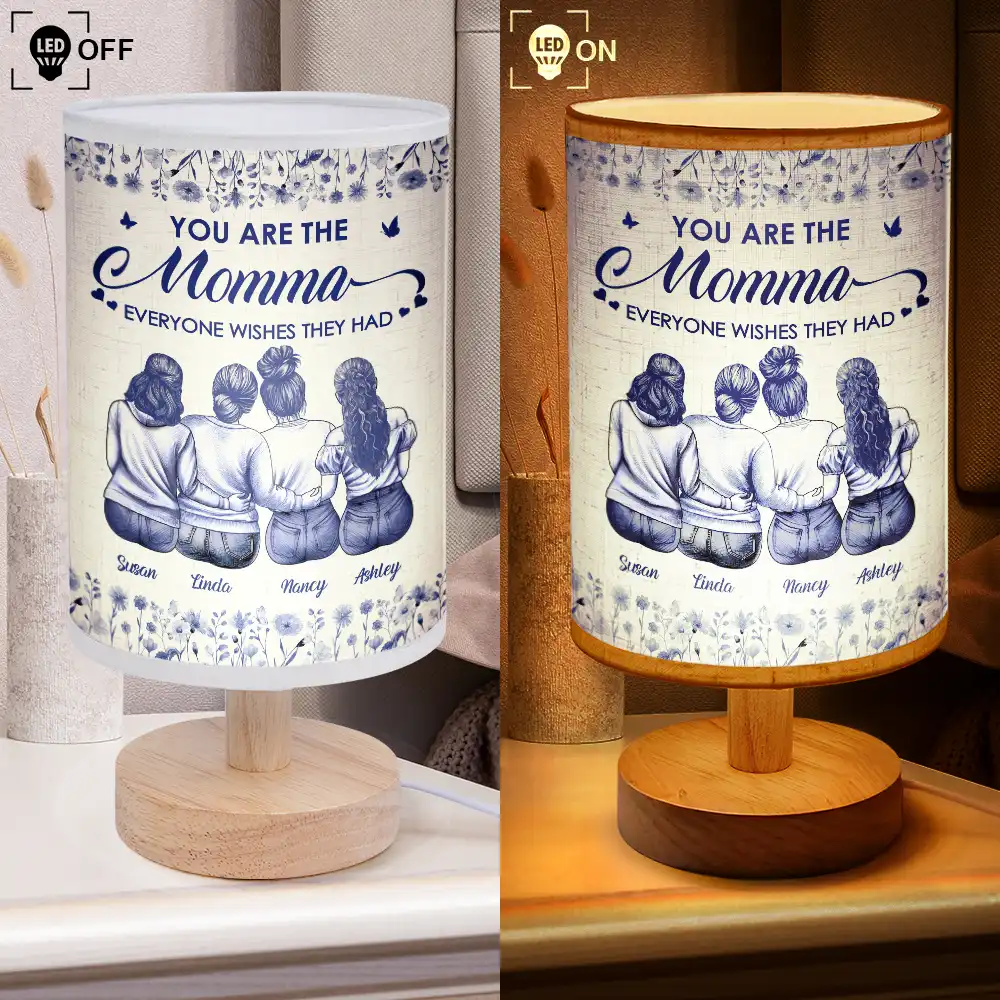The Mom Everyone Wishes They Had Toile Backside - Personalized Fabric Lamp - Image 4