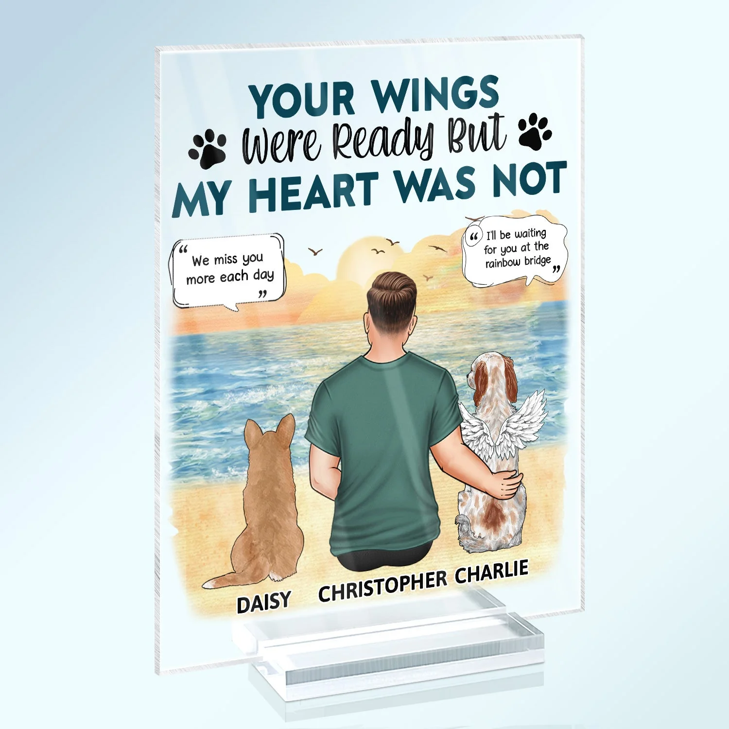 The Moment Your Heart Stopped - Memorial Gift For Pet Lovers, Dog Mom, Dog Dad, Cat Mom, Cat Dad - Personalized Vertical Rectangle Acrylic Plaque - Image 2