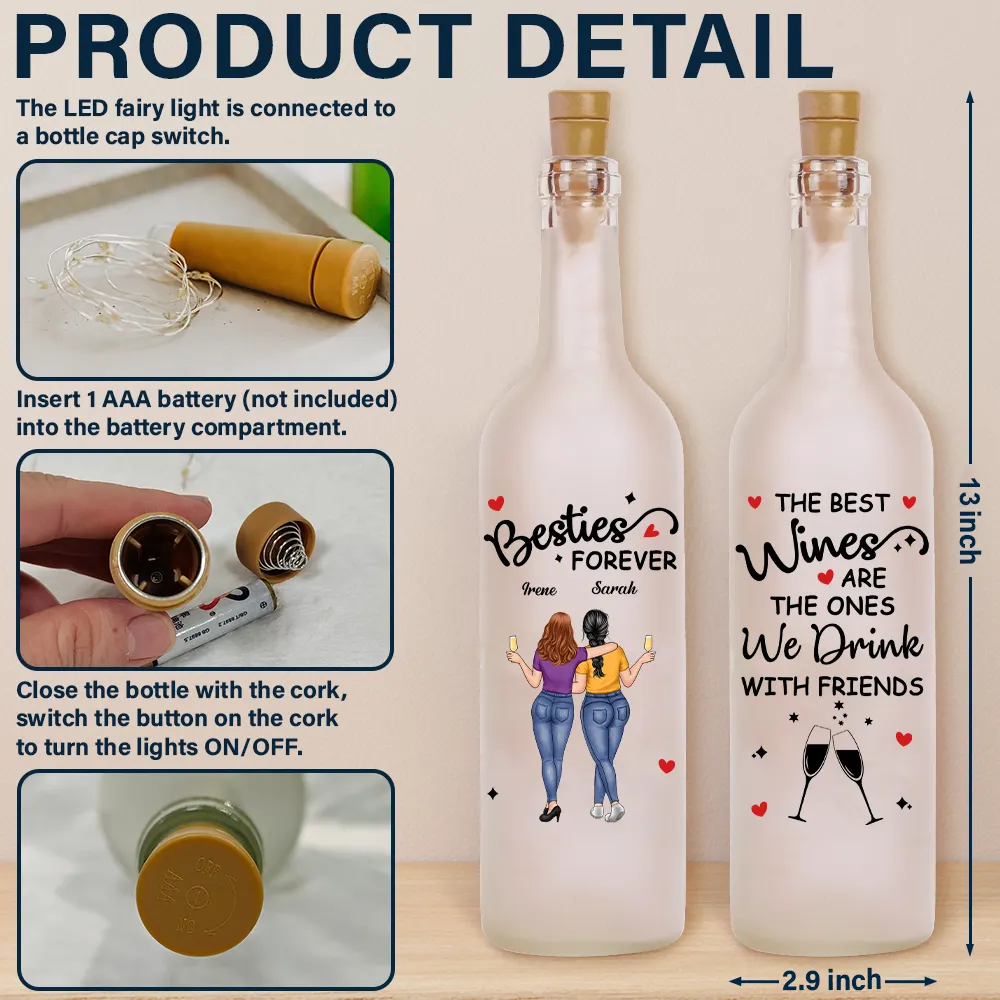 The Ones We Drink With Friends - Personalized Bottle Light - Image 4