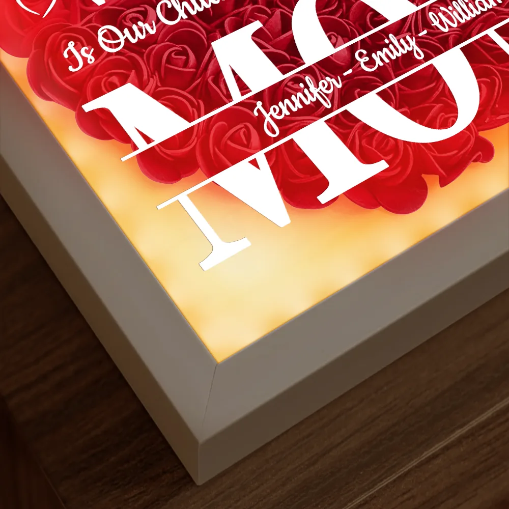 The Only Thing Better Is Our Children Having You As Their Mom - Personalized LED Light Flower Shadow Box - Image 5