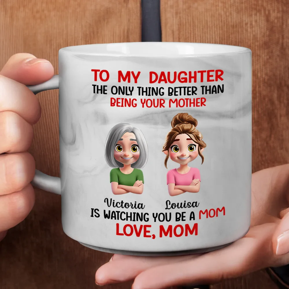 The Only Thing Better Than Being Your Mother Father - Personalized Marble Mug - Image 5