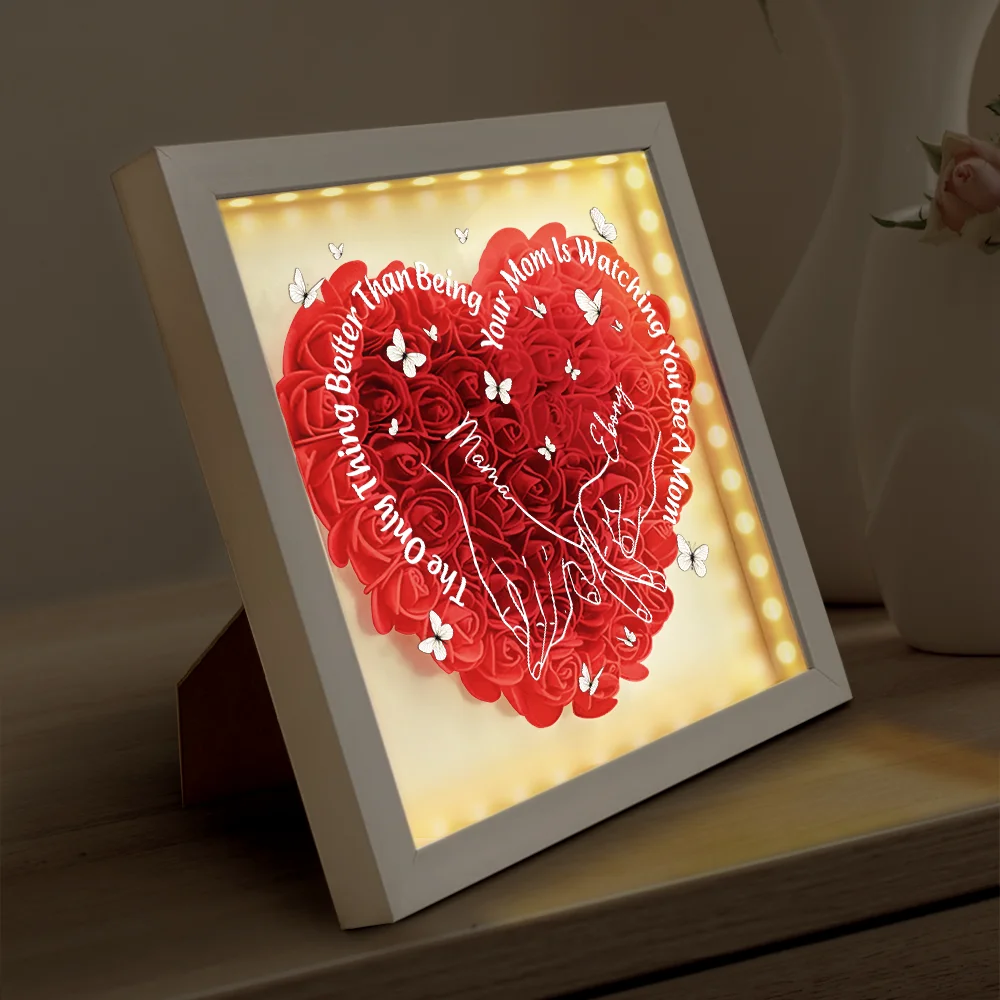 The Only Thing Better Than Being Your Mother - Personalized LED Light Flower Shadow Box - Image 4