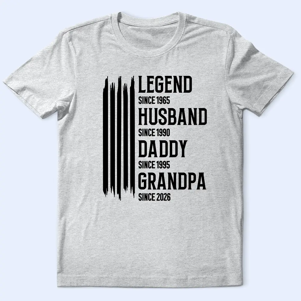 The Original Legend Legend Husband Daddy Grandpa - Personalized T Shirt - Image 2