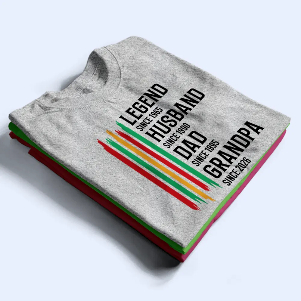 The Original Legend Legend Husband Daddy Grandpa - Personalized T Shirt - Image 3