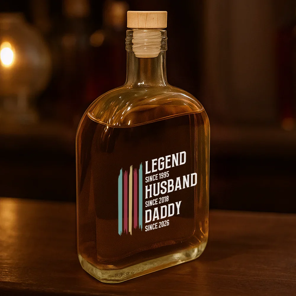 The Original Legend Legend Husband Daddy Grandpa - Personalized Whiskey Bottle - Image 3