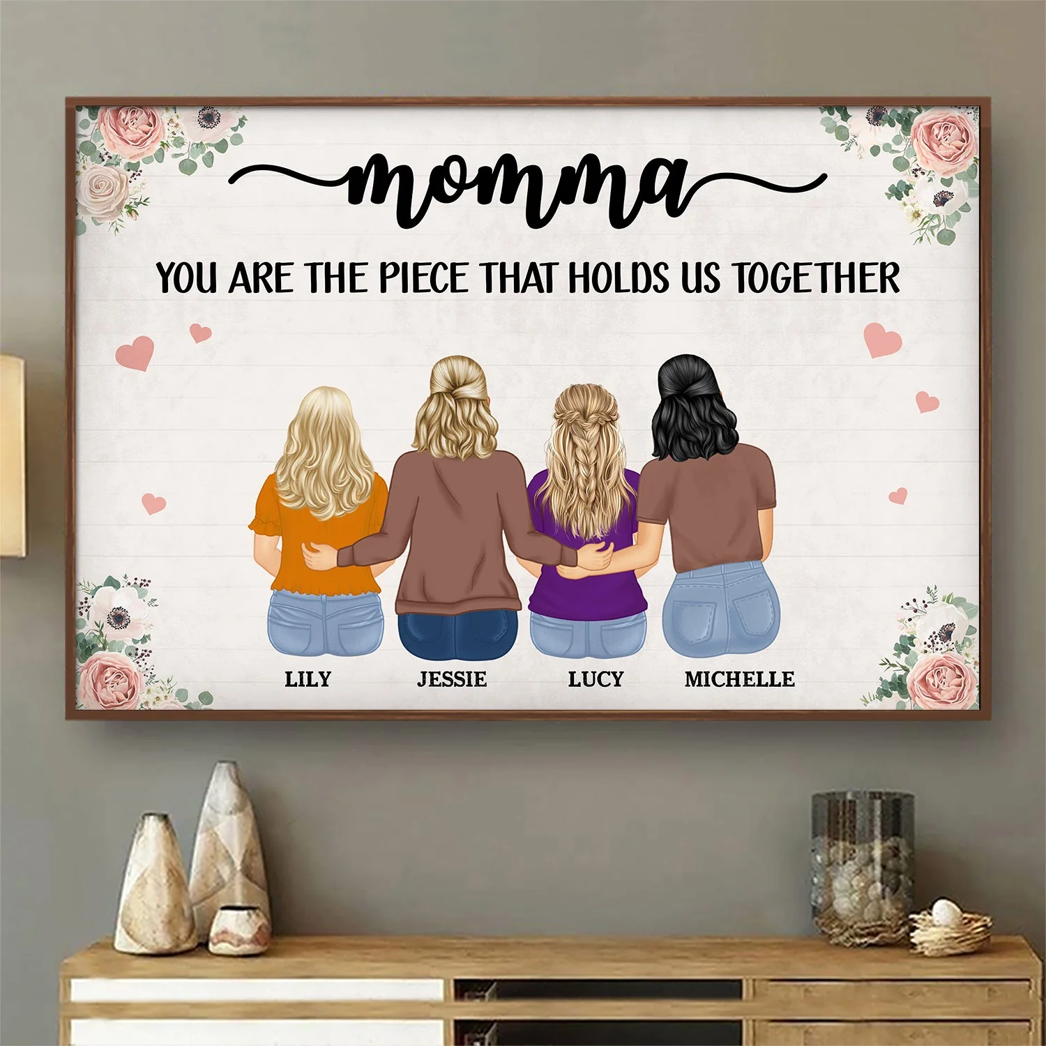 The Piece That Holds Us Together - Gift For Mom, Mother, Grandma - Personalized Poster - Image 2