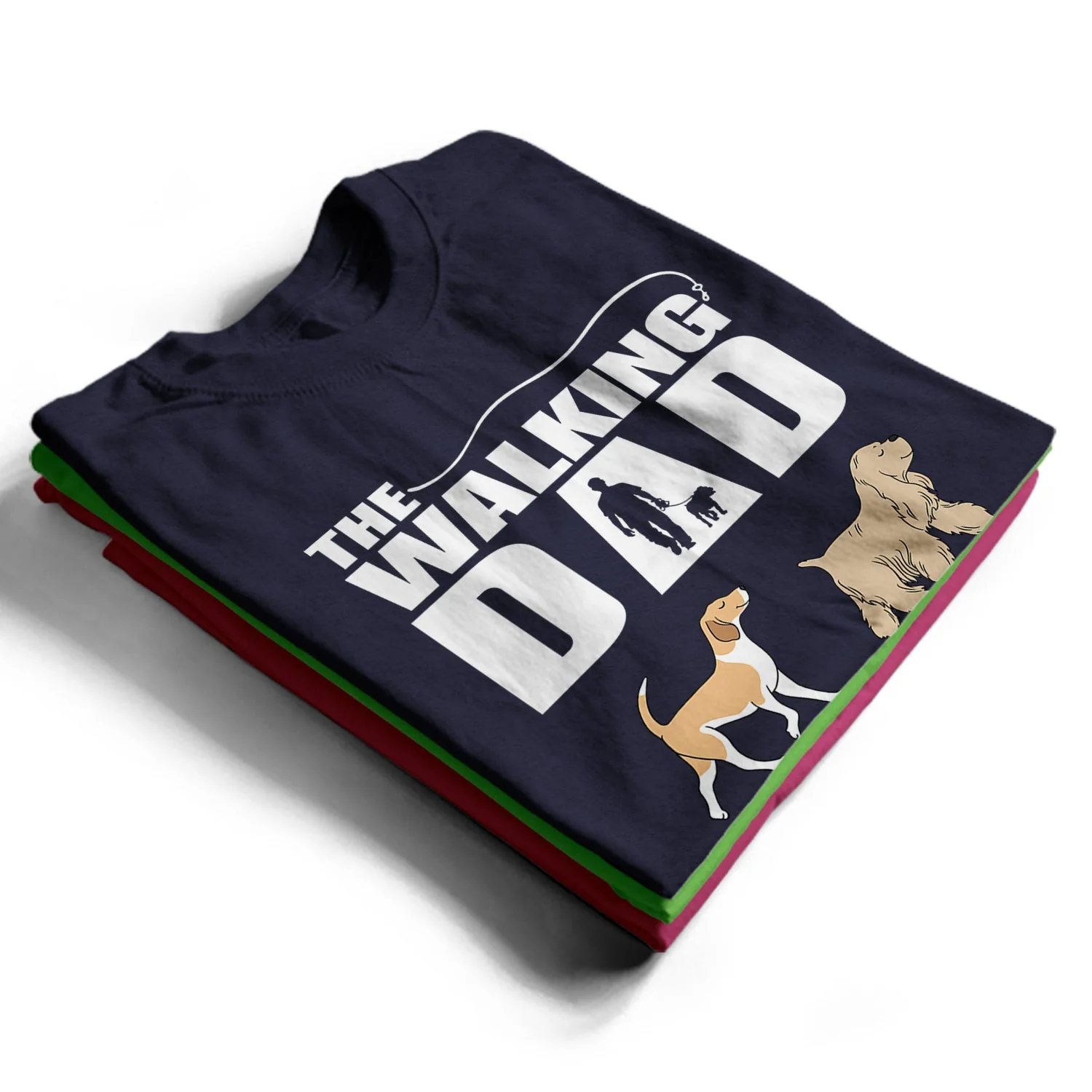 The Walking Dog Dad Mom - Gift For Pet Lovers - Personalized T Shirt - Image 2