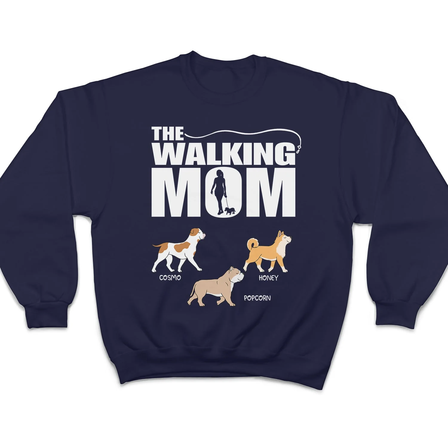 The Walking Dog Dad Mom - Gift For Pet Lovers - Personalized T Shirt - Image 5