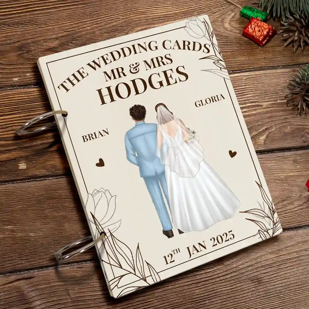 The Wedding Cards Of Mr & Mrs - Personalized Card Keeper, Card Holder - Image 3