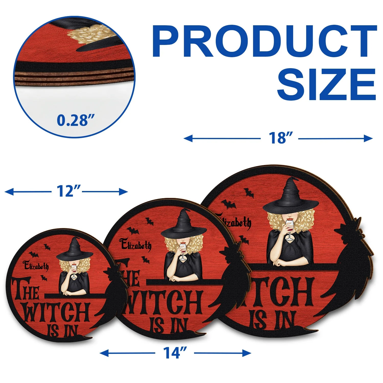 The Witch Is In - Gift For Yourself, Gift For Women - Personalized Custom Shaped Wood Sign - Image 5