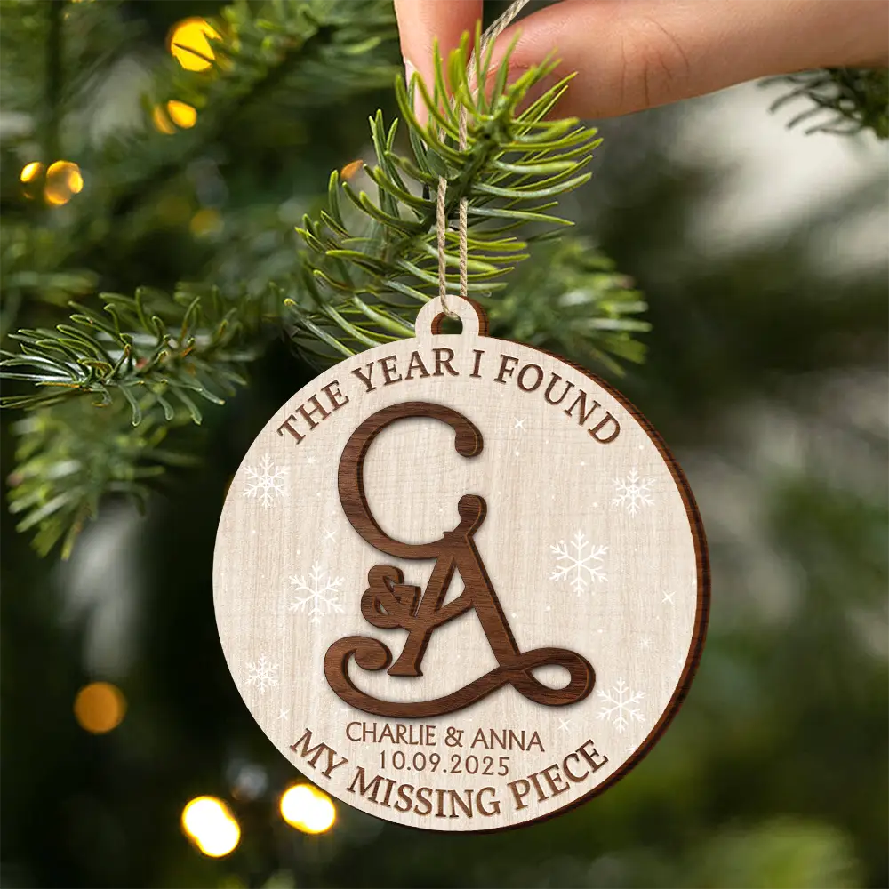 The Year I Found My - Personalized 2-Layered Wooden Ornament - Image 2