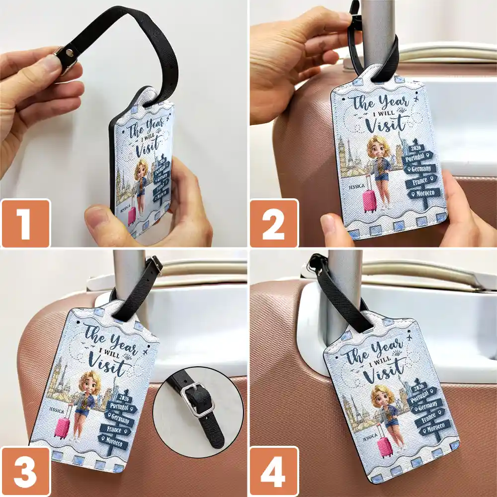 The Year We Will Visit Travel Couple Yourself - Personalized Luggage Tag - Image 6