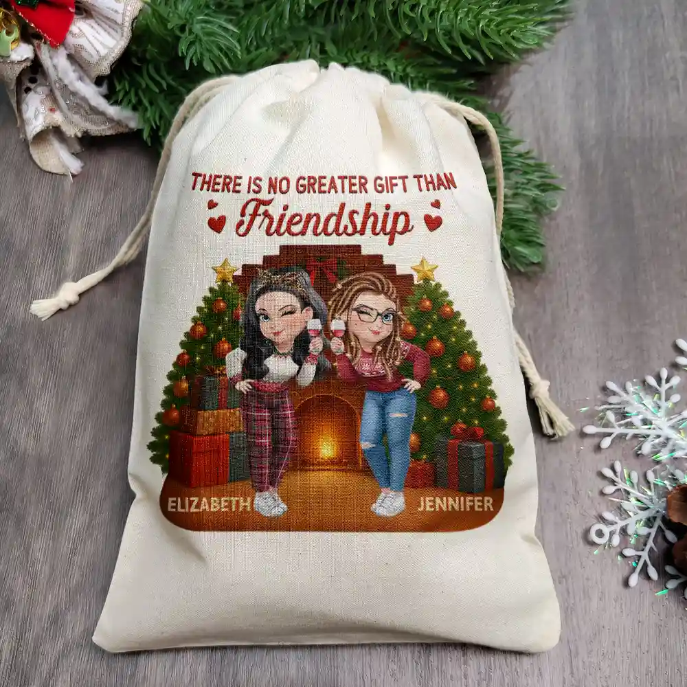 There Is No Greater Gift Than Friendship 3D Effect - Personalized Favor Bag - Image 2