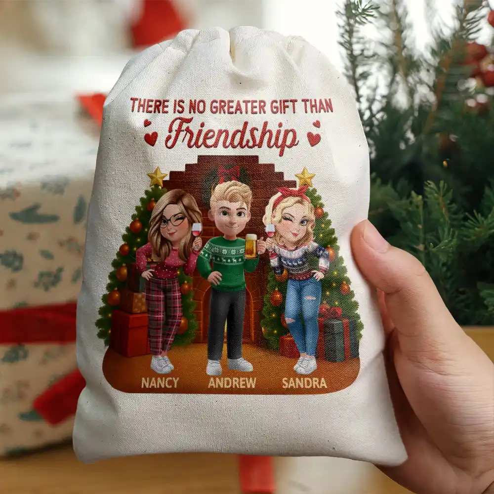 There Is No Greater Gift Than Friendship 3D Effect - Personalized Favor Bag - Image 5