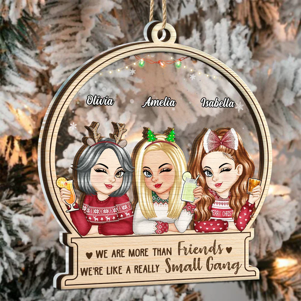 There Is No Greater Gift Than Friendship - Personalized 2-Layered Mix Ornament - Image 3
