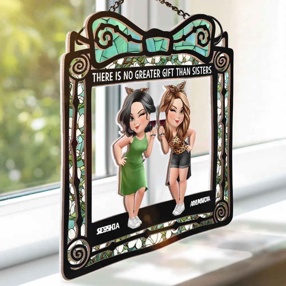There Is No Greater Gift Than Friendship - Personalized Window Hanging Suncatcher Ornament - Image 3