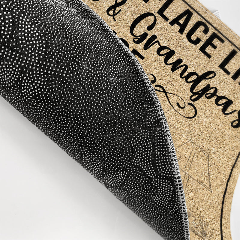 There's No Place Like Grandma & Grandpa's House Grandparents Couple - Family Gift - Personalized Custom Doormat - Image 3